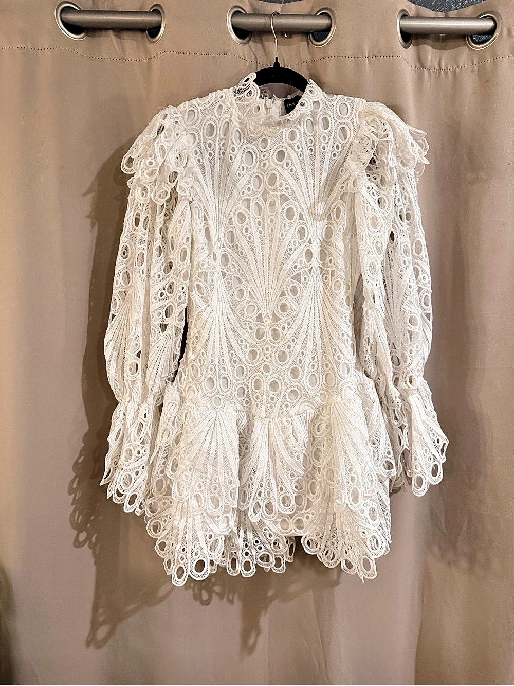 The Sang White Lace Mini Dress Size Medium